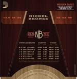 D'Addario NB13556BT Nickel Bronze Acoustic Guitar Strings, Balanced Tension Medium, 13.5-56 Product Image