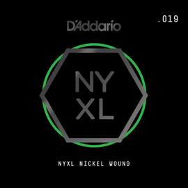 D'Addario NYNW019 NYXL Nickel Wound Electric Guitar Single String, .019