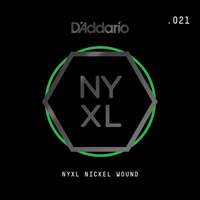 D'Addario NYNW021 NYXL Nickel Wound Electric Guitar Single String, .021