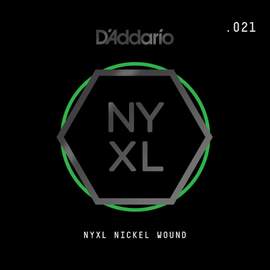 D'Addario NYNW021 NYXL Nickel Wound Electric Guitar Single String, .021