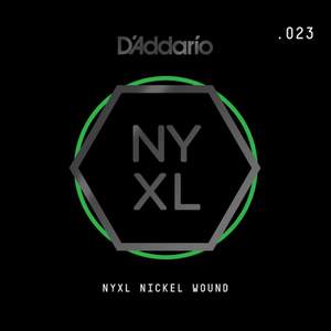 D'Addario NYNW023 NYXL Nickel Wound Electric Guitar Single String, .023