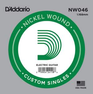 D'Addario NW046 Nickel Wound Electric Guitar Single String, .046