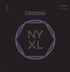 D'Addario NYXL1149-3P Nickel Wound Electric Guitar Strings, Medium, 11-49, 3 Sets 