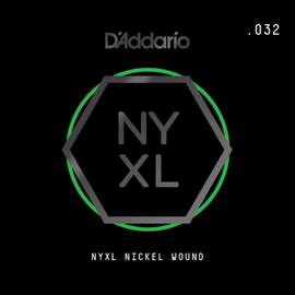 D'Addario NYNW032 NYXL Nickel Wound Electric Guitar Single String, .032