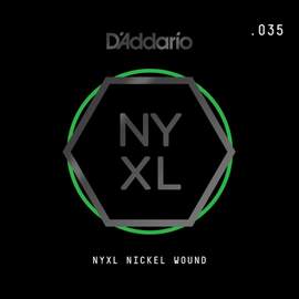 D'Addario NYNW035 NYXL Nickel Wound Electric Guitar Single String, .035