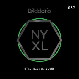 D'Addario NYNW037 NYXL Nickel Wound Electric Guitar Single String, .037
