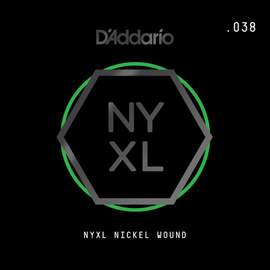 D'Addario NYNW038 NYXL Nickel Wound Electric Guitar Single String, .038