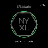 D'Addario NYNW043 NYXL Nickel Wound Electric Guitar Single String, .043