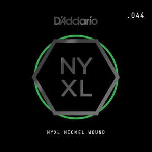 D'Addario NYNW044 NYXL Nickel Wound Electric Guitar Single String, .044