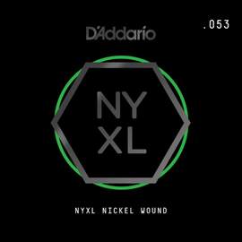 D'Addario NYNW053 NYXL Nickel Wound Electric Guitar Single String, .053