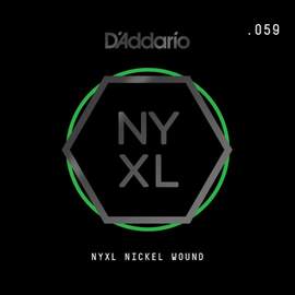 D'Addario NYNW059 NYXL Nickel Wound Electric Guitar Single String, .059