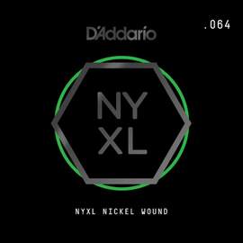 D'Addario NYNW064 NYXL Nickel Wound Electric Guitar Single String, .064