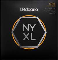 D'Addario NYXLS1046 Nickel Wound Electric Guitar Strings, Regular Light, Double Ball End, 10-46