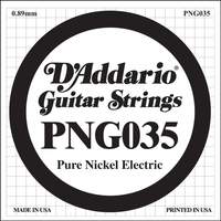 D'Addario PNG035 Pure Nickel Electric Guitar Single String, .035
