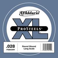 D'Addario PSB028W ProSteels Bass Guitar Single String, Long Scale, .028