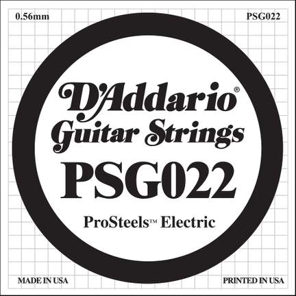 D'Addario PSG022 ProSteels Electric Guitar Single String, .022