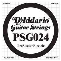 D'Addario PSG024 ProSteels Electric Guitar Single String, .024