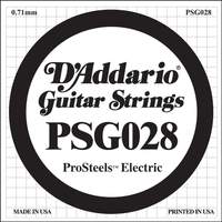 D'Addario PSG028 ProSteels Electric Guitar Single String, .028