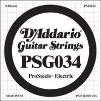 D'Addario PSG034 ProSteels Electric Guitar Single String, .034