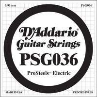 D'Addario PSG036 ProSteels Electric Guitar Single String, .036