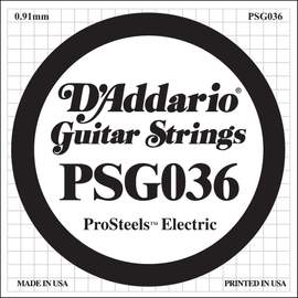 D'Addario PSG036 ProSteels Electric Guitar Single String, .036