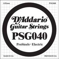 D'Addario PSG040 ProSteels Electric Guitar Single String, .040