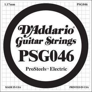 D'Addario PSG046 ProSteels Electric Guitar Single String, .046