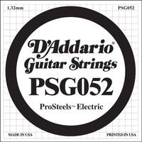 D'Addario PSG052 ProSteels Electric Guitar Single String, .052