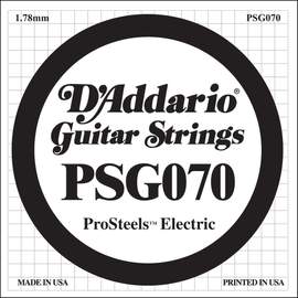 D'Addario PSG070 ProSteels Electric Guitar Single String, .070