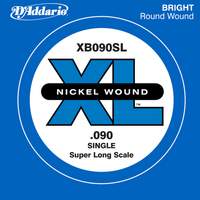D'Addario XB090SL Nickel Wound Bass Guitar Single String, Super Long Scale, .090