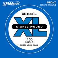 D'Addario XB100SL Nickel Wound Bass Guitar Single String, Super Long Scale, .100