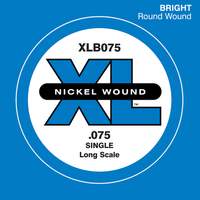 D'Addario XLB075 Nickel Wound Bass Guitar Single String, Long Scale, .075
