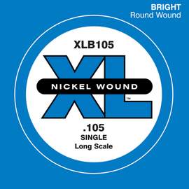 D'Addario XLB105 Nickel Wound Bass Guitar Single String, Long Scale, .105