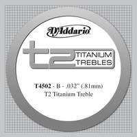 D'Addario T2 Titanium Treble Classical Guitar Single String, Normal Tension, Second String