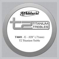 D'Addario T2 Titanium Treble Classical Guitar Single String, Hard Tension, First String
