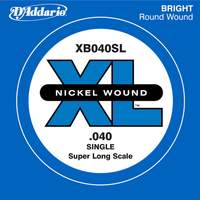 D'Addario XB040SL Nickel Wound Bass Guitar Single String, Super Long Scale, .040