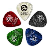 D'Addario Assorted Pearl Celluloid Guitar Picks, 10 pack, Extra Heavy