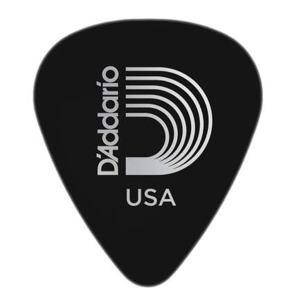 D'Addario Black Celluloid Guitar Picks, 10 pack, Medium 