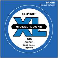 D'Addario XLB160T Nickel Wound Bass Guitar Single String, Long Scale, .160, Tapered