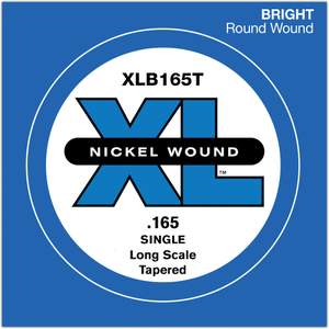 D'Addario XLB165T Nickel Wound Bass Guitar Single String, Long Scale, .165, Tapered