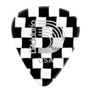 D'Addario Checkerboard Celluloid Guitar Picks 100 pack, Extra Heavy