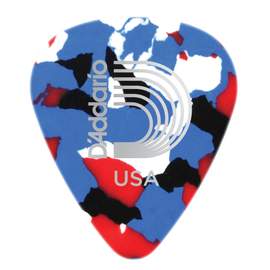 D'Addario Multi-Color Celluloid Guitar Picks, 10 pack, Heavy 