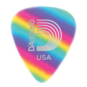 D'Addario Rainbow Celluloid Guitar Picks 25 pack, Heavy