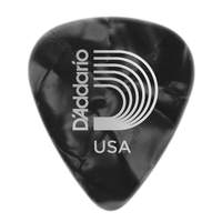 D'Addario Black Pearl Celluloid Guitar Picks, 10 pack, Medium