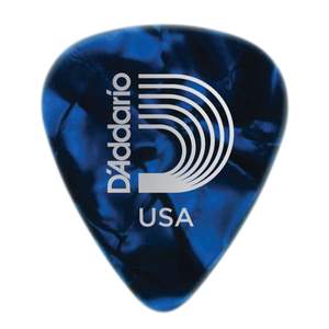 D'Addario Blue Pearl Celluloid Guitar Picks, 10 pack, Light