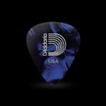 D'Addario Blue Pearl Celluloid Guitar Picks, 10 pack, Light Product Image