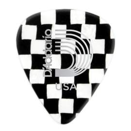 D'Addario Checkerboard Celluloid Guitar Picks 100 pack, Light 