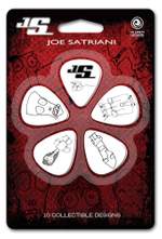 D'Addario Joe Satriani Guitar Picks, White, 10 pack, Heavy Product Image