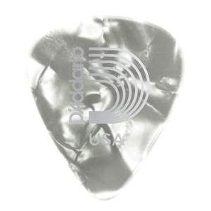 D'Addario White Pearl Celluloid Guitar Picks, 10 pack, Extra Heavy