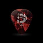 D'Addario Red Pearl Celluloid Guitar Picks, 25 pack, Medium Product Image